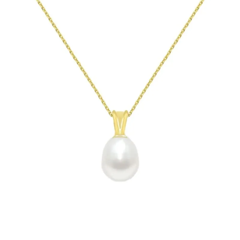L'Atelier d'Azur Collier pendentif perle goutte or jaune