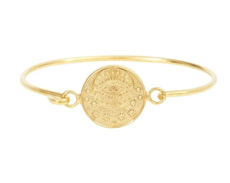 Leticia Ponti Luck Talisman jonc doré plaqué or 18 carats