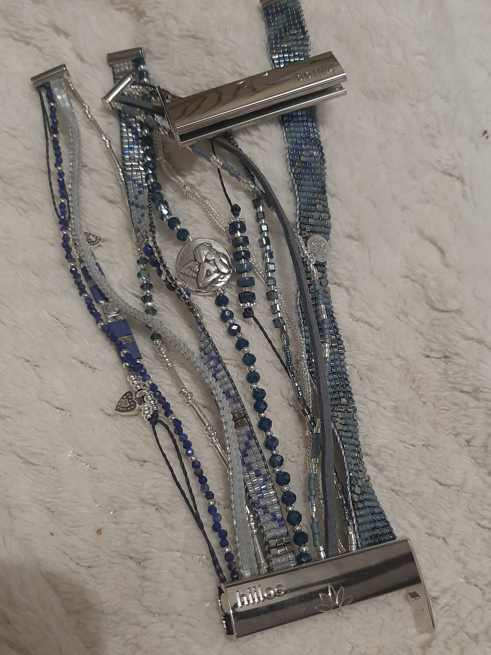 Les Ailes de Gloria Blue Moon bracelet manchette fantaisie femme