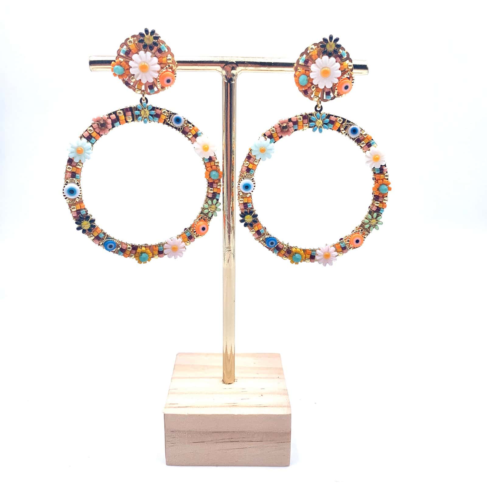 Hypnochic Flower Joe boucles d'oreilles pendantes perles Miyuki
