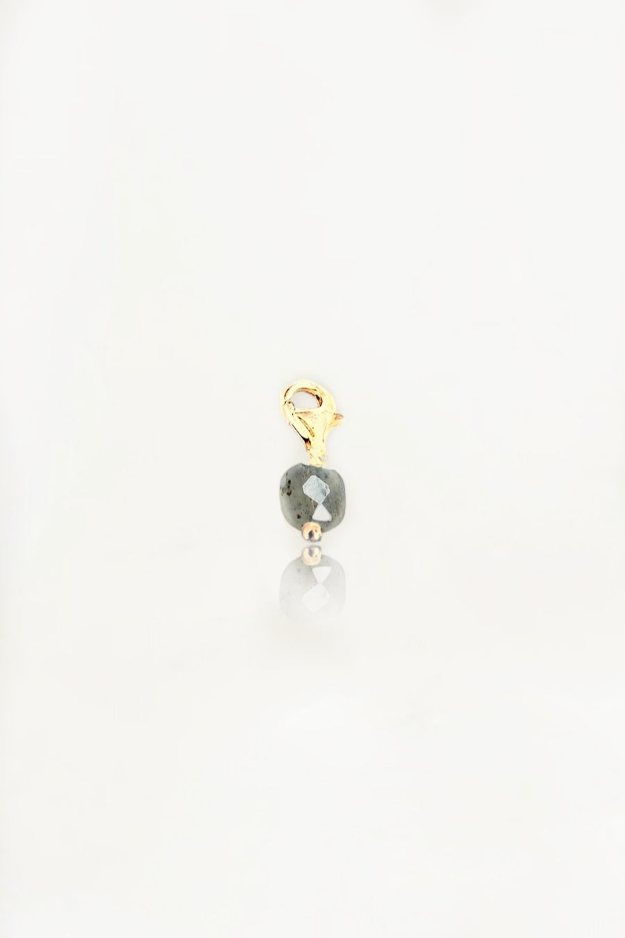 Ô PLUM Petite Labradorite breloque plaqué or protection