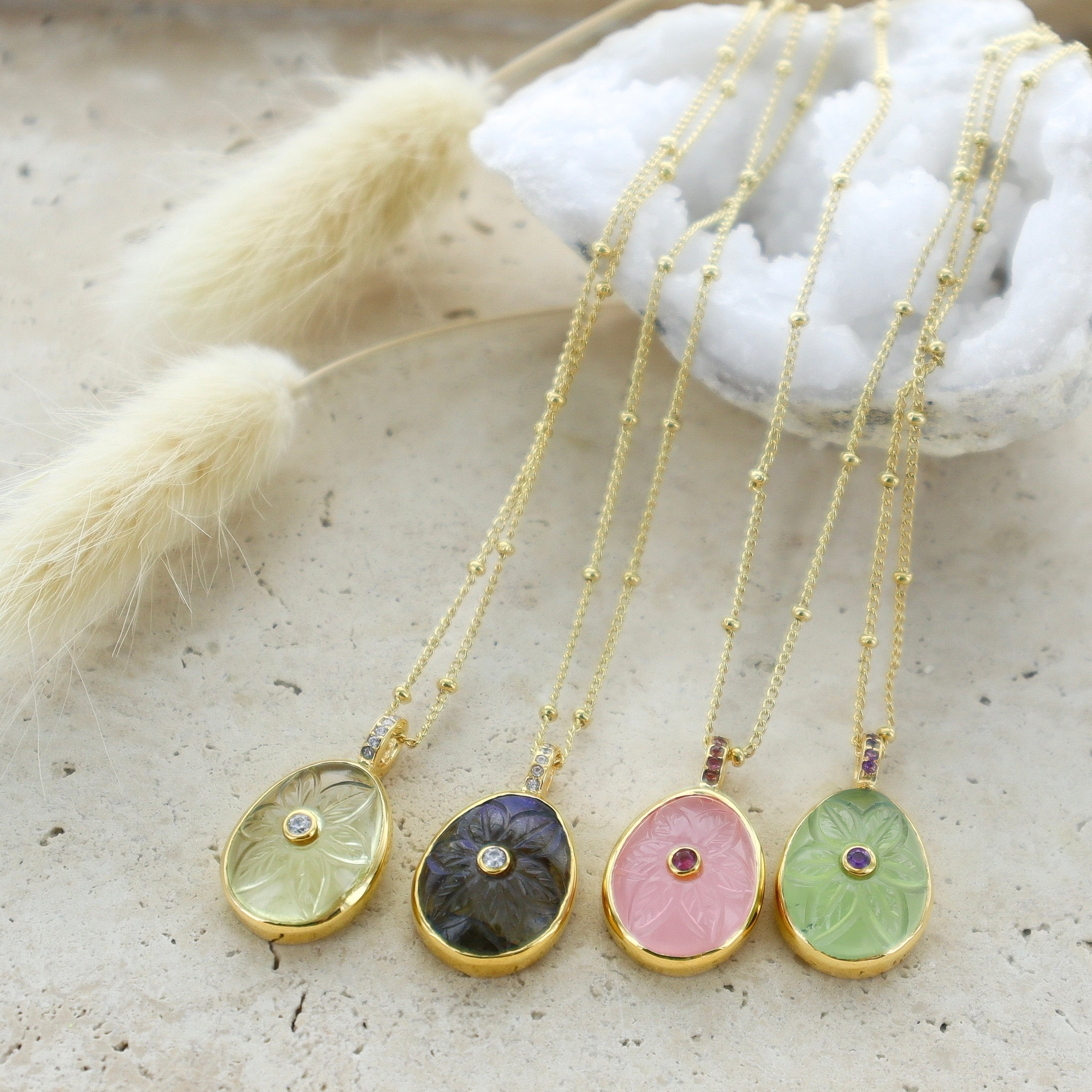 Leticia Ponti Florencia collier quartz lemon 40 cm