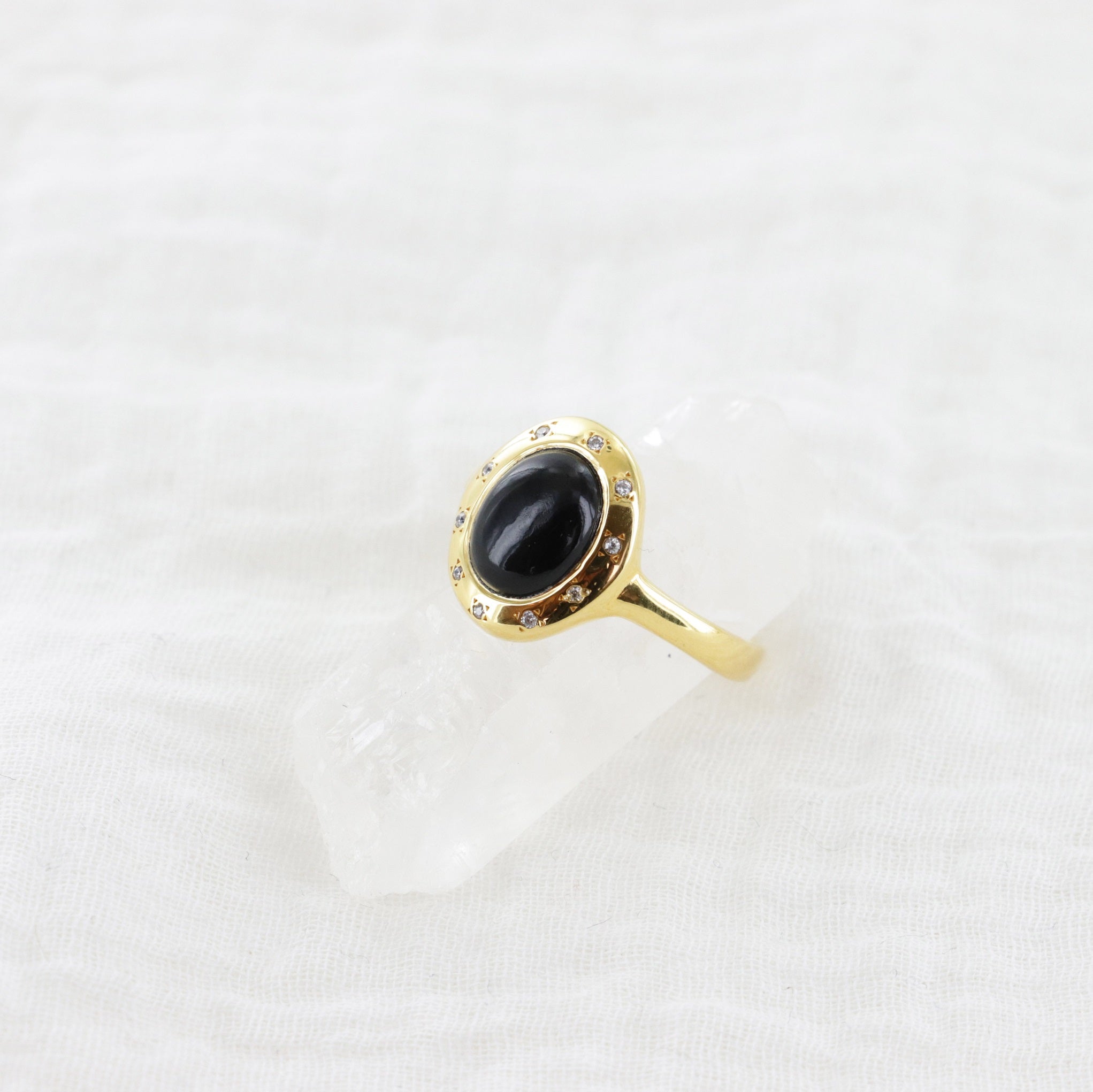 Leticia Ponti Pia bague labradorite taille 52 plaqué or