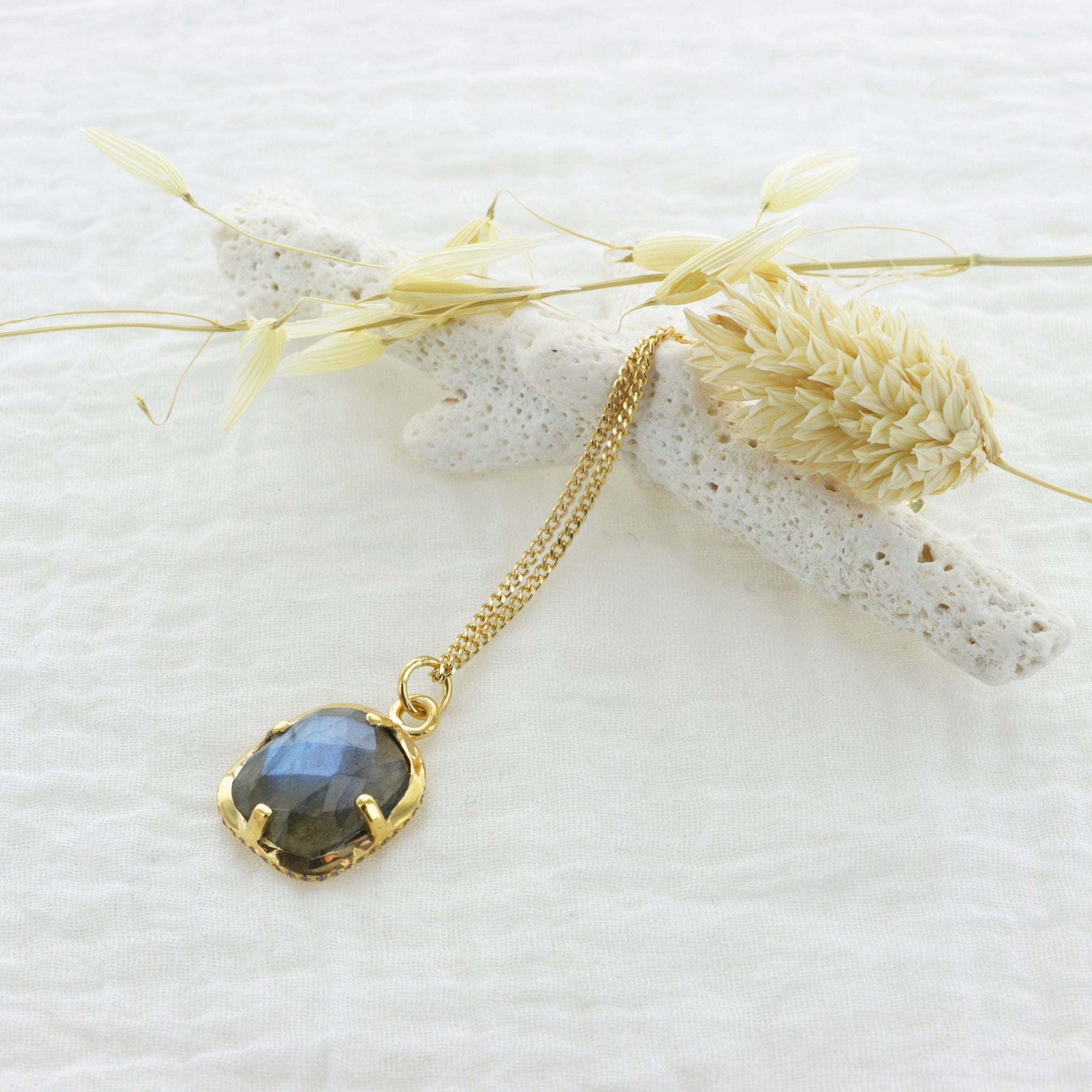 Leticia Ponti Albertine sautoir labradorite 60 cm
