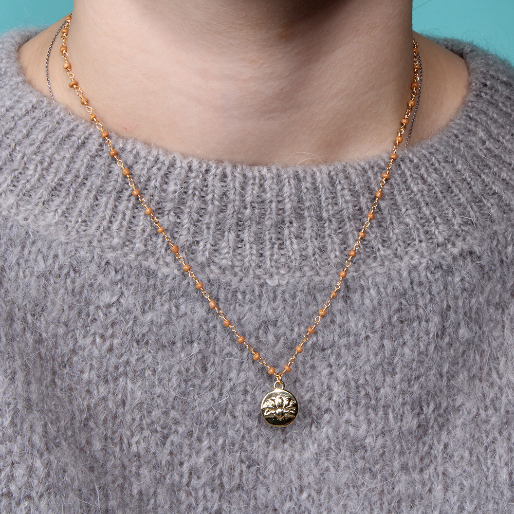 HYPNOCHIC Collier Symbol Lotus collier pendentif lotus