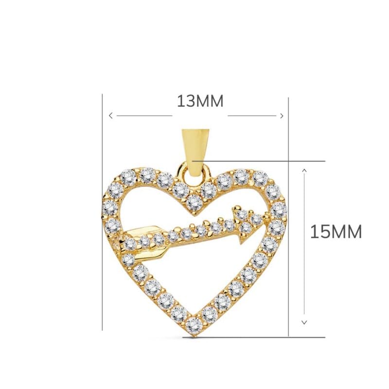 L'Atelier d'Azur Collier Cœur Flèche Or 18 Carats 42-45 cm