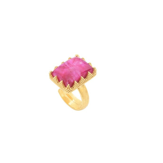 Leticia Ponti Maëlle bague lapis-lazuli ajustable