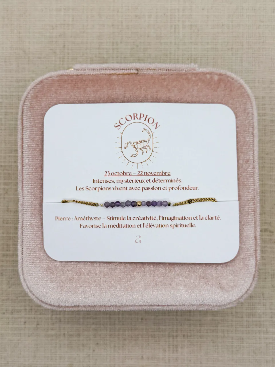 Pachanana Zodiac bracelet astro pierre signe femme