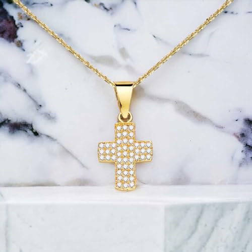 L'Atelier d'Azur Collier Croix Or 18 Carats Zirconiums