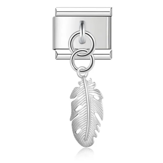 Les Ailes de Gloria Nos Wings Big Feather charm plume