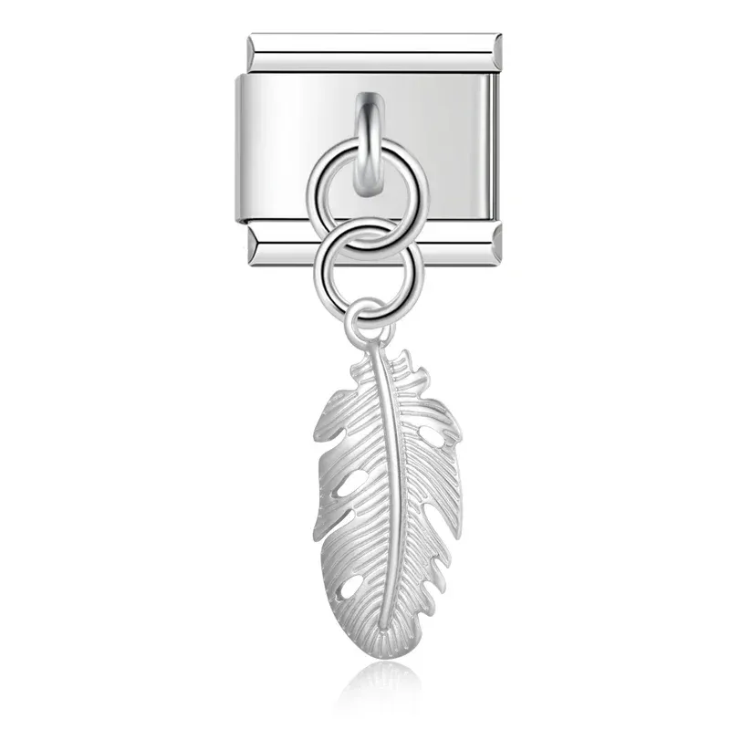 Les Ailes de Gloria Nos Wings Big Feather charm plume