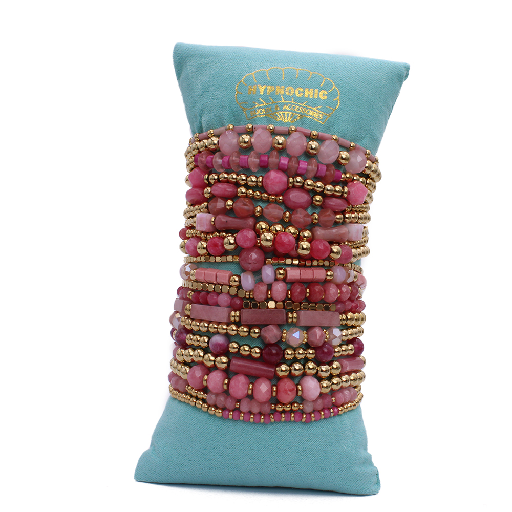 Hypnochic Yasmine set 4 bracelets fantaisie acier multicolore