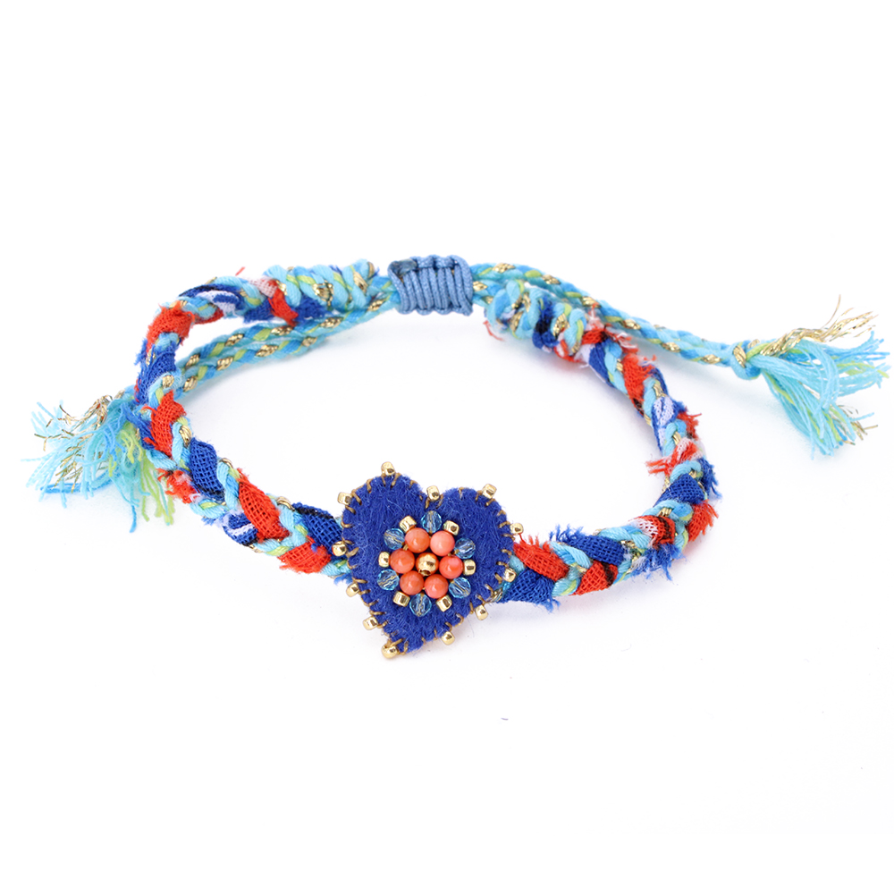 Hypnochic Bracelets Bandana Flower bracelet bohème rose fuchsia