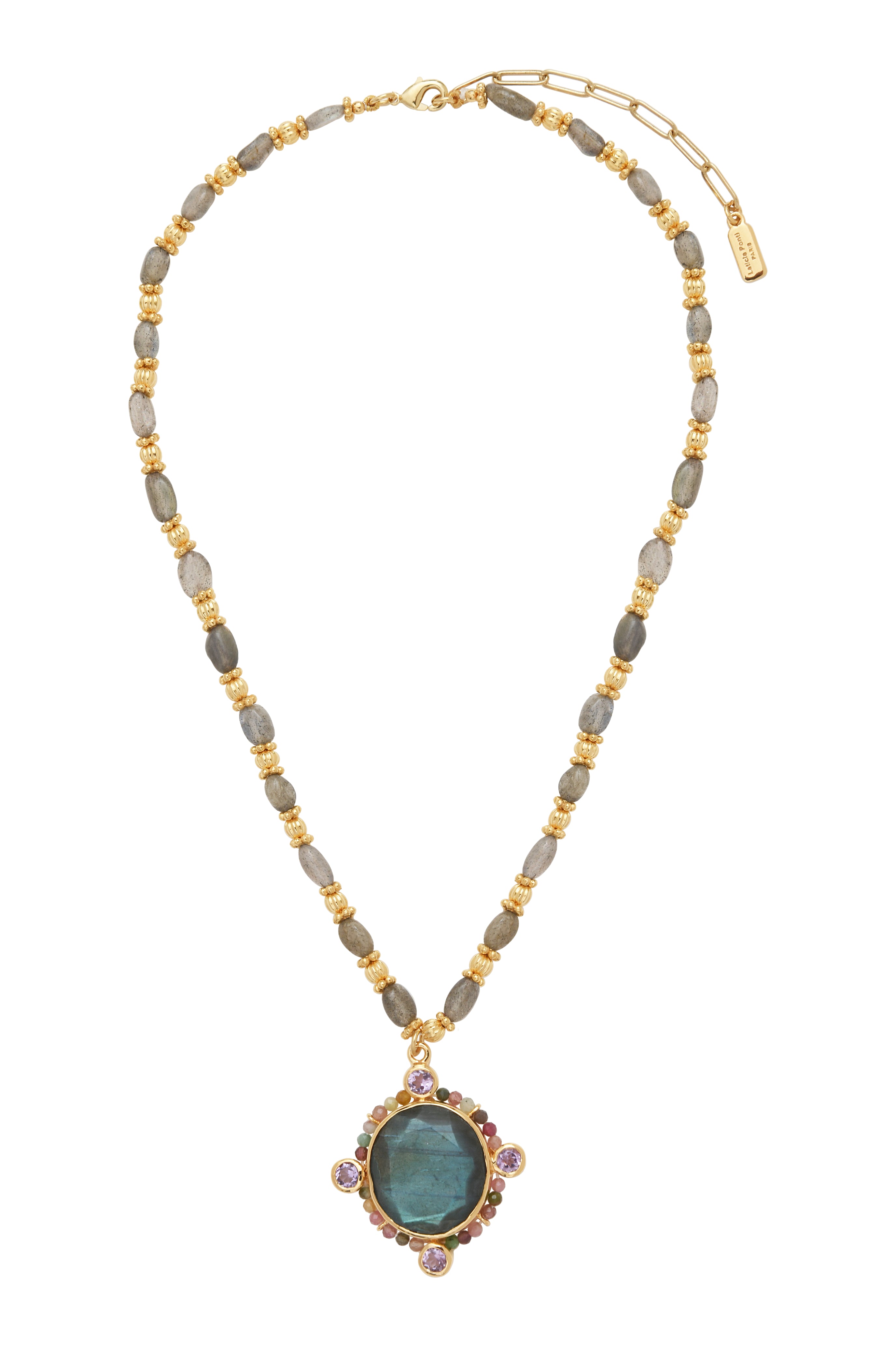 Leticia Ponti Joséphine XL collier labradorite perle 40 cm
