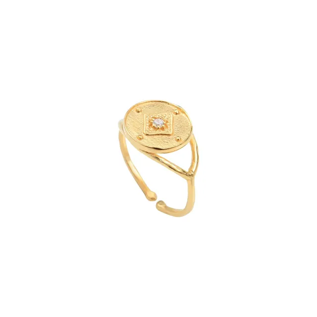 Leticia Ponti Gayane bague zircon blanc ajustable