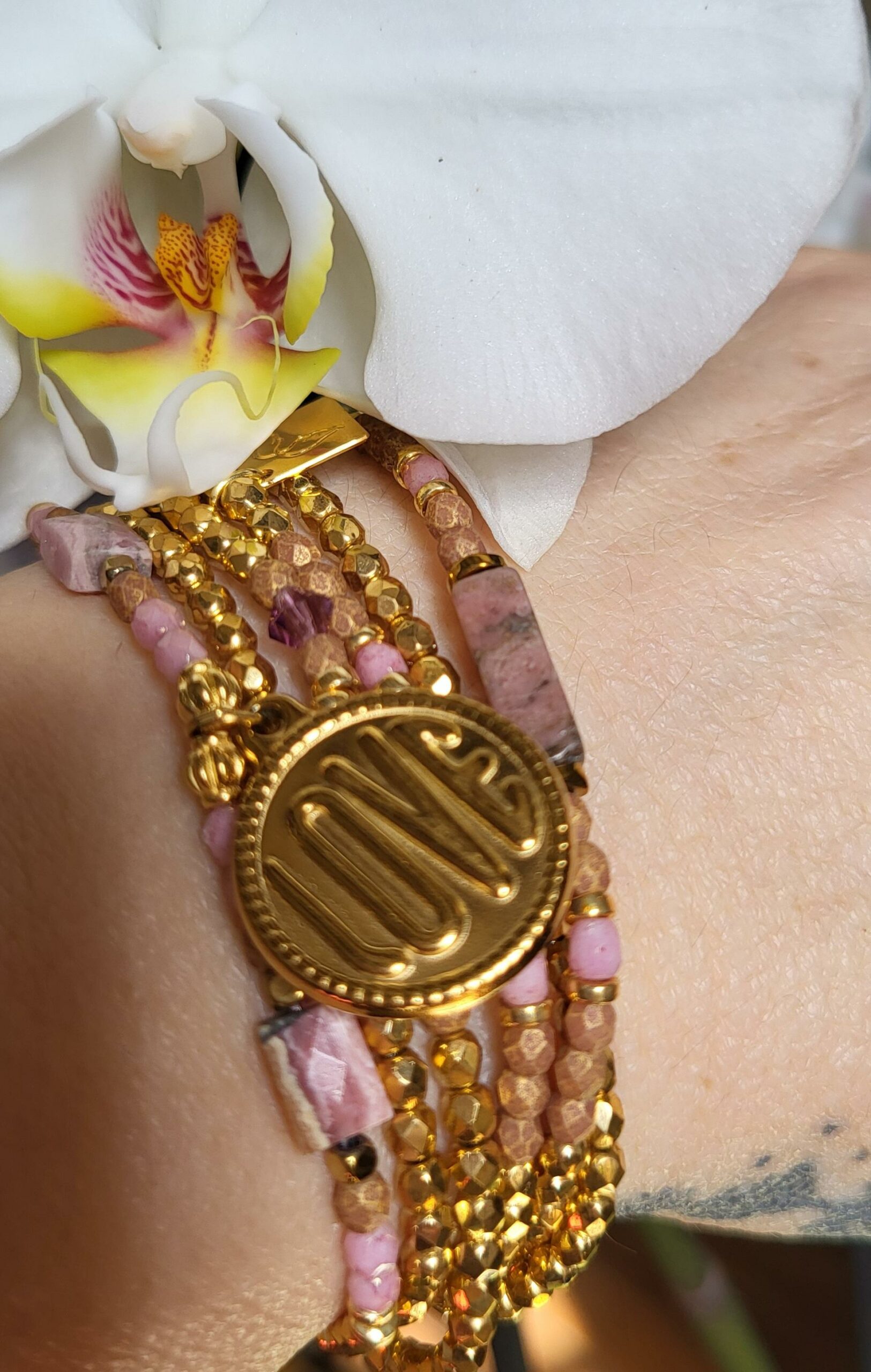 Les Ailes de Gloria Multirangs Valentine bracelet coeur rouge
