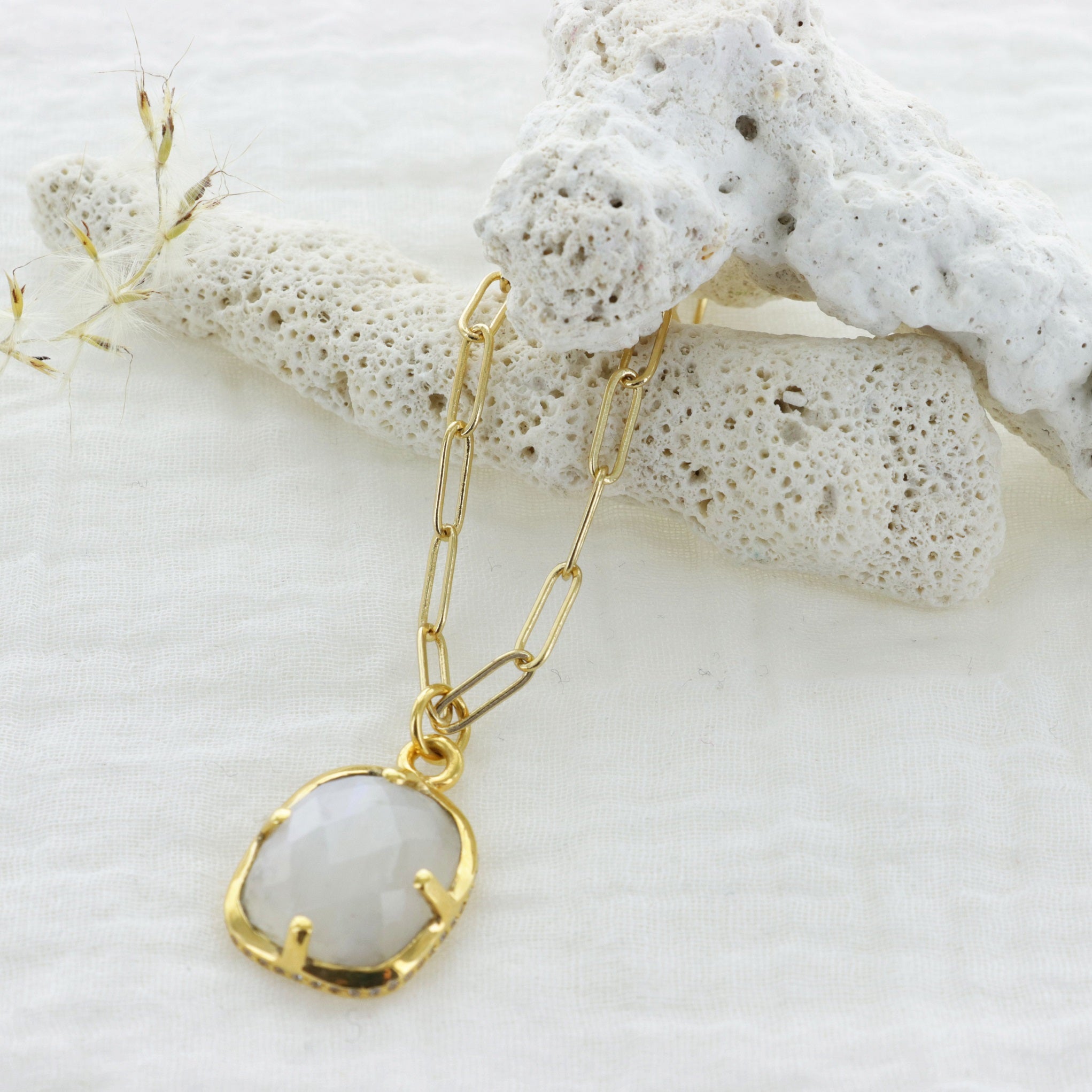 Leticia Ponti Colliers Albertine collier labradorite 42 cm