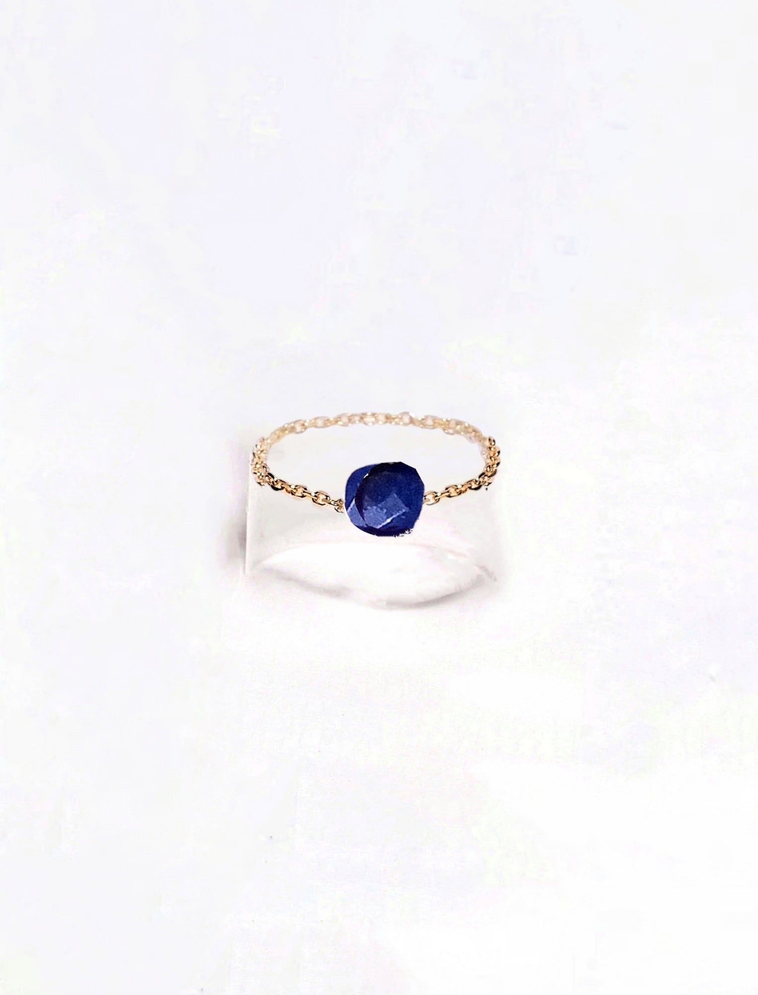 Ô PLUM Bague Hanna Sodalite bague plaqué or taille 50 pierre