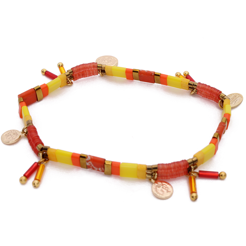 HYPNOCHIC Bracelets Tila Past bracelet perles pastel doré