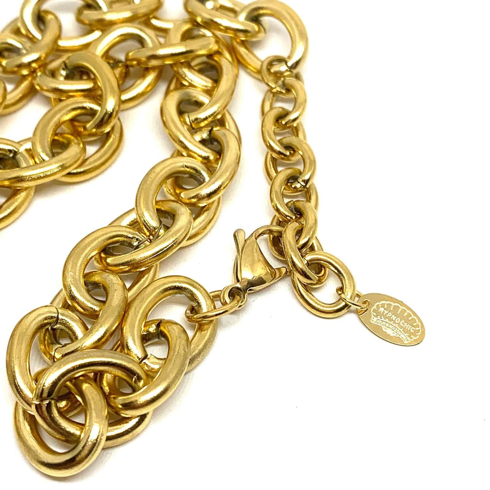 Hypnochic Mira Alba Collier Maillon Doré Acier 40 cm