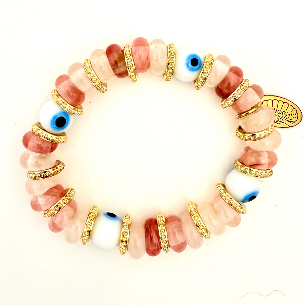 Hypnochic Mahi bracelet pierres naturelles œil nazar