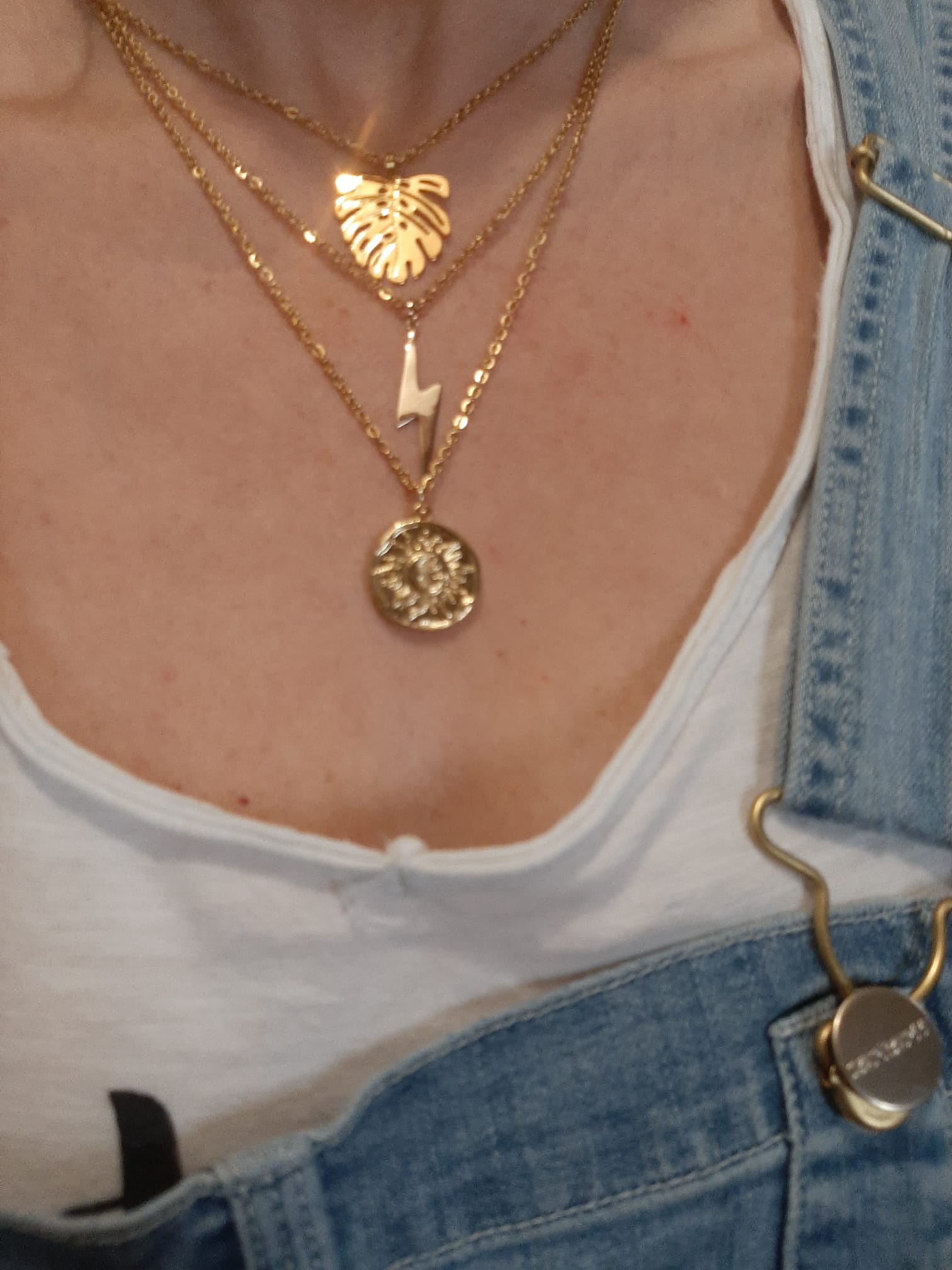 Les Ailes de Gloria Chaîne Flash collier sautoir doré