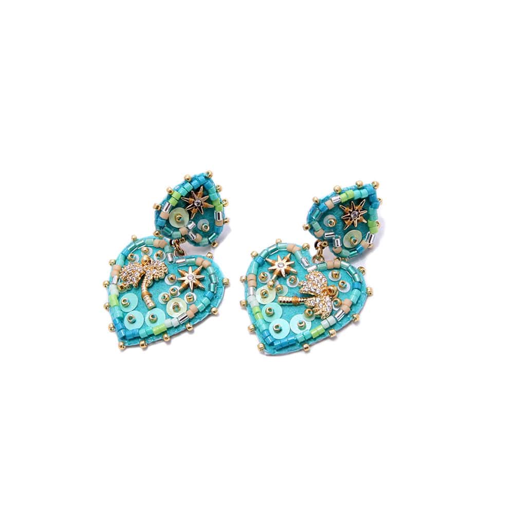 Hypnochic Palmier Medium boucle oreille dorée