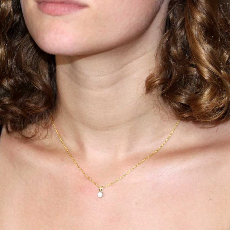 L'Atelier d'Azur Collier zirconium rond or 375 collier 42 cm