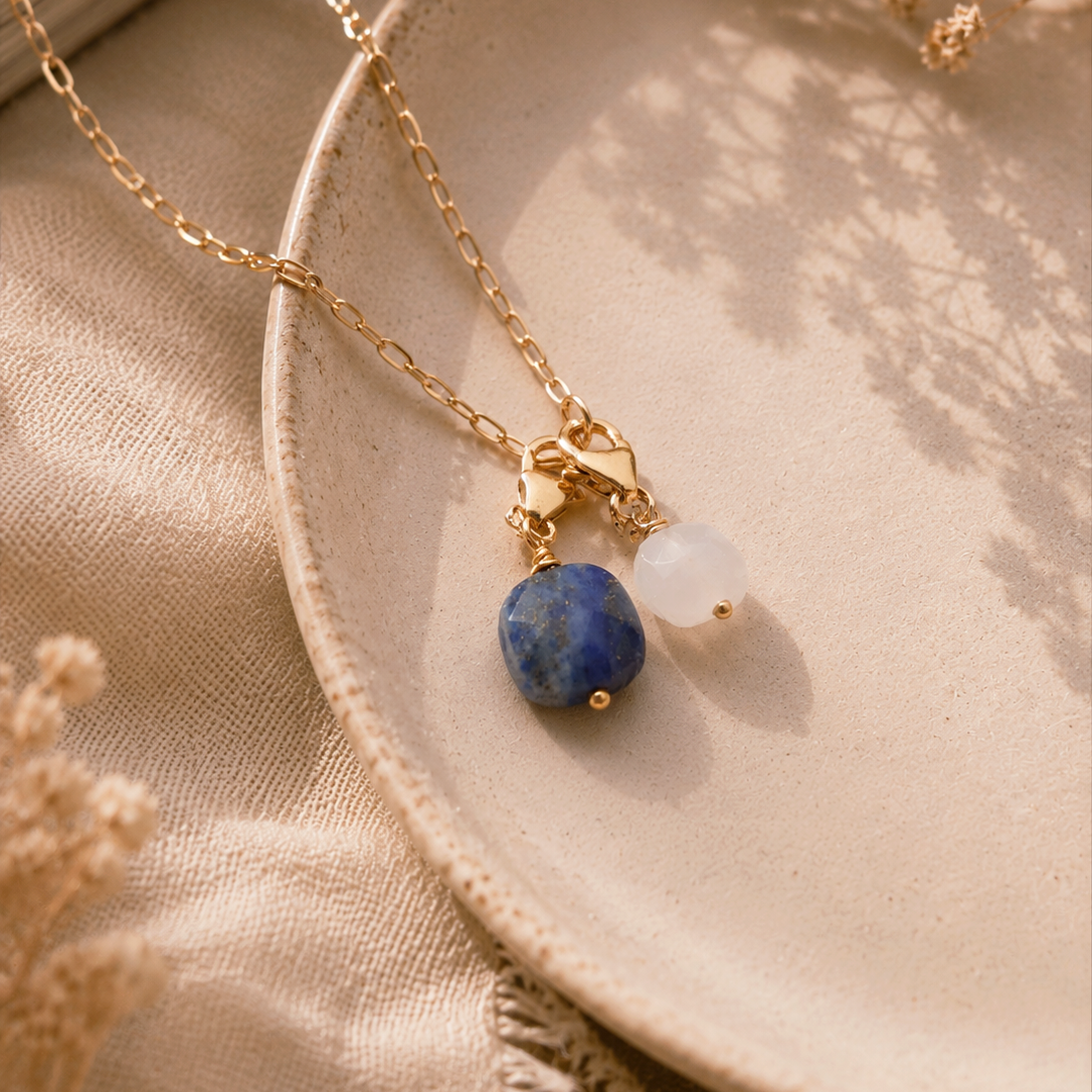 Ô PLUM Maille Rectangle collier chaîne plaqué or 40 cm