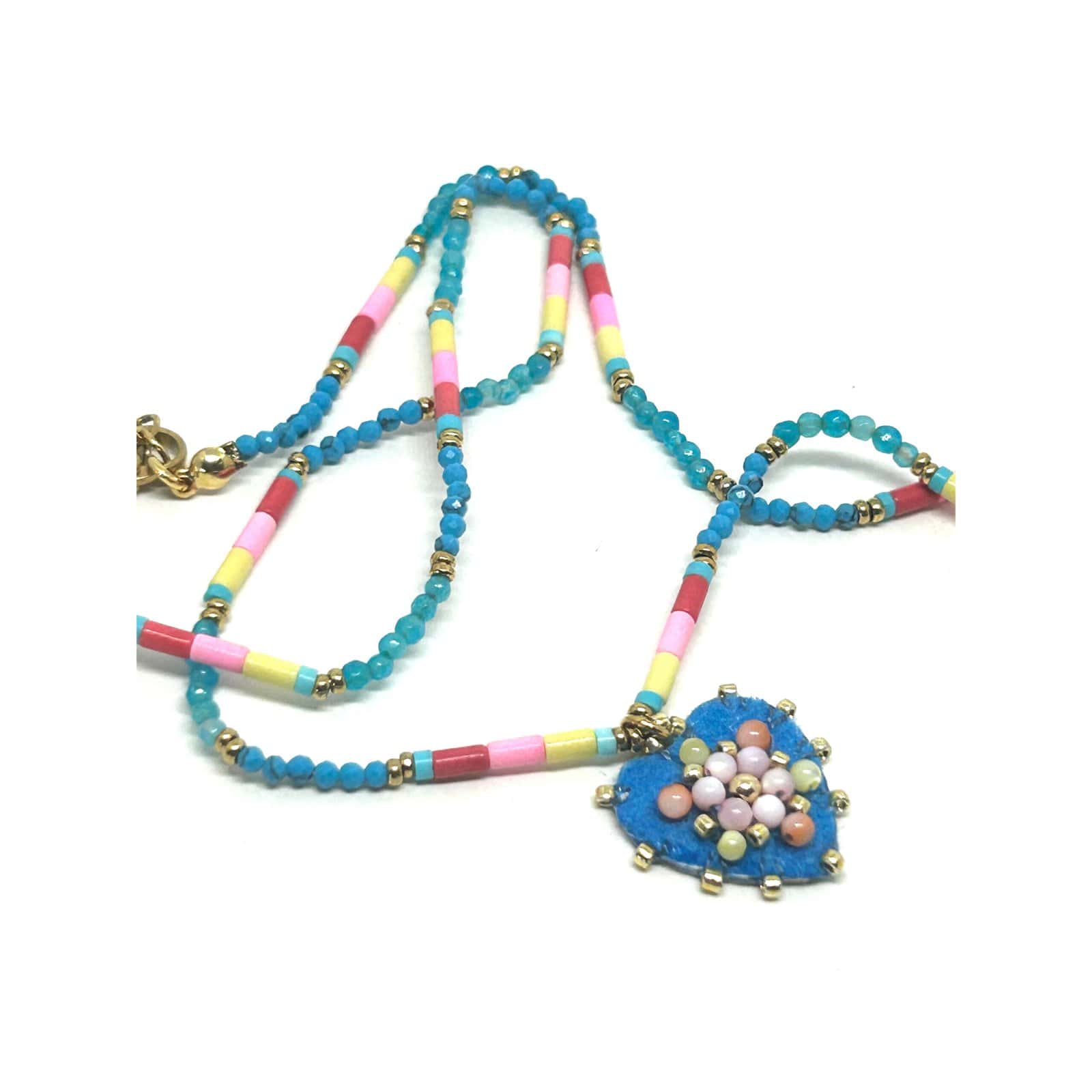 HYPNOCHIC Baby Julia collier pendentif ex-voto perles 40 cm
