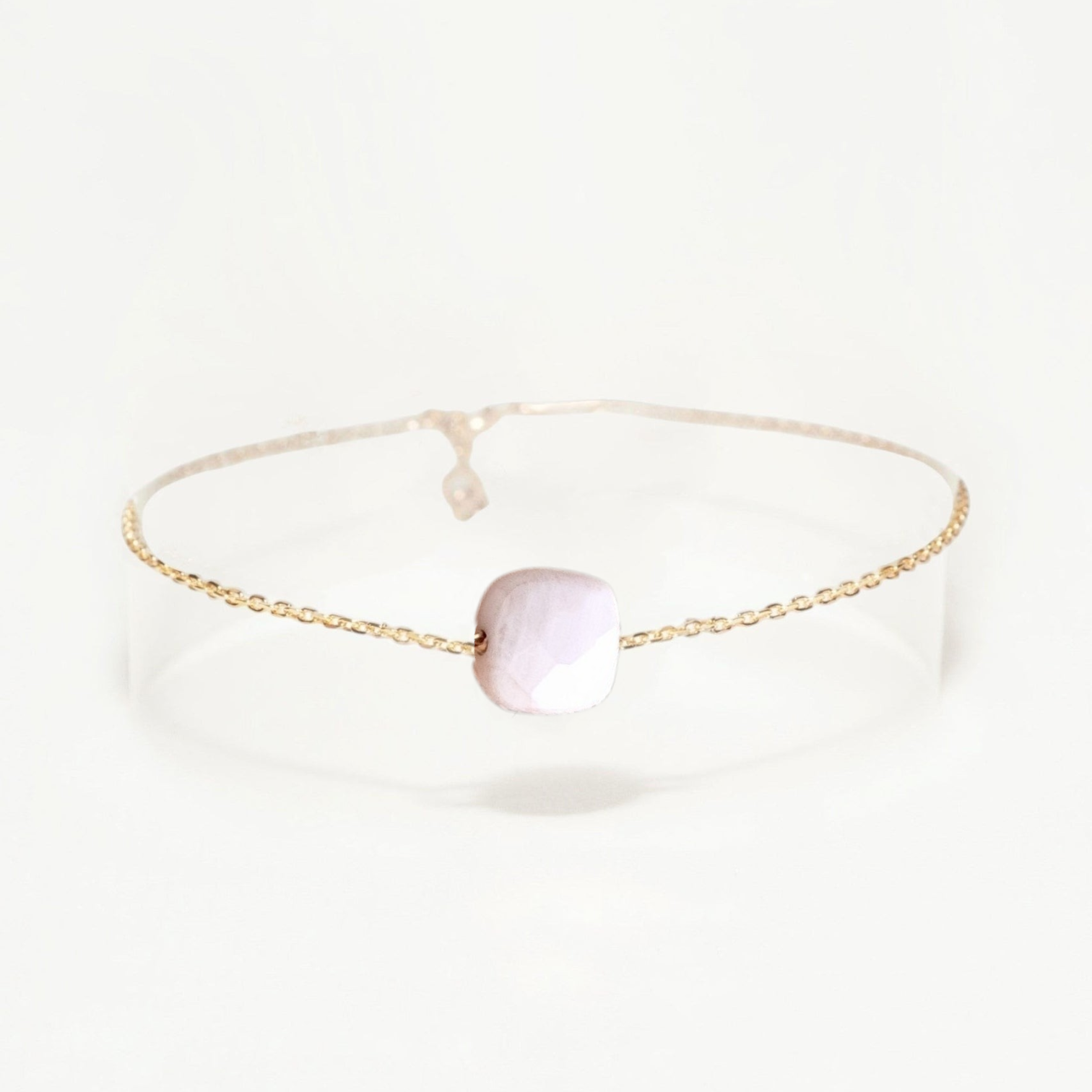 Ô Plum Shenaa bracelet opale plaqué or 17-19 cm