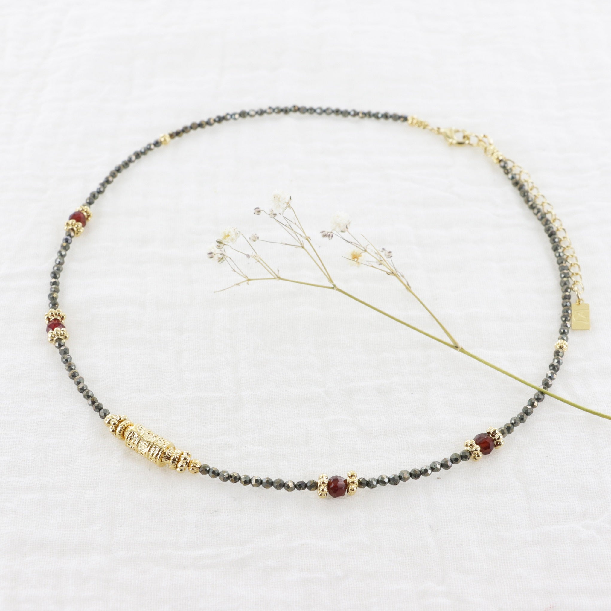 Leticia Ponti Colliers Amaia Tube collier pyrite