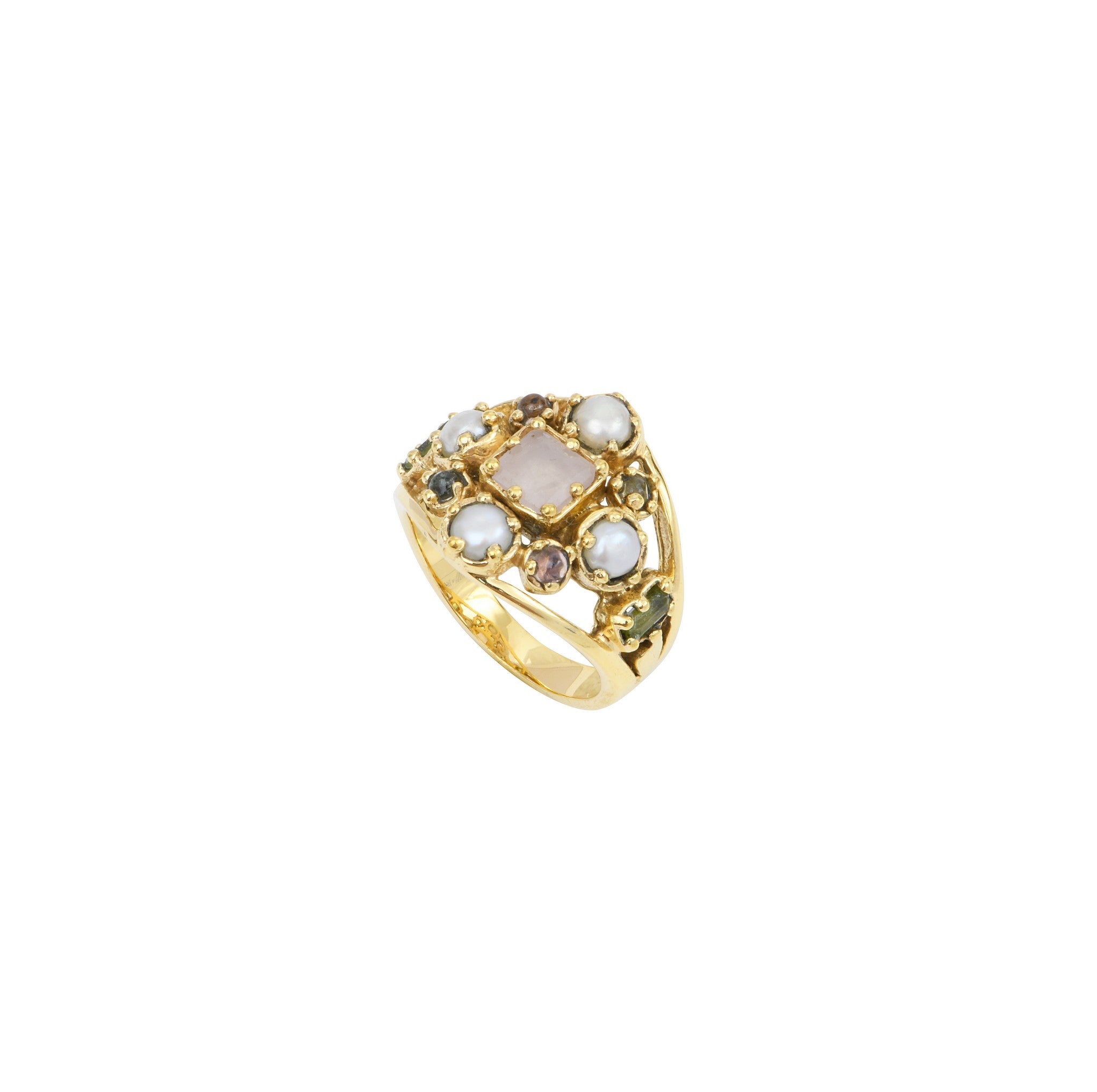 Leticia Ponti Cleo bague améthyste taille 52 plaqué or