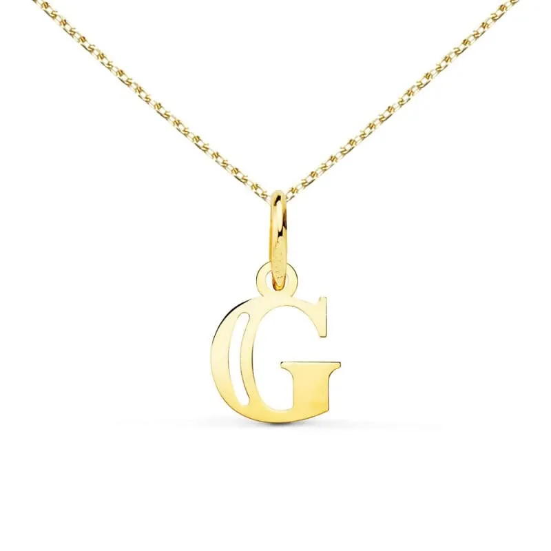 L'Atelier d'Azur Collier Lettre G Or Jaune 18 Carats 45cm