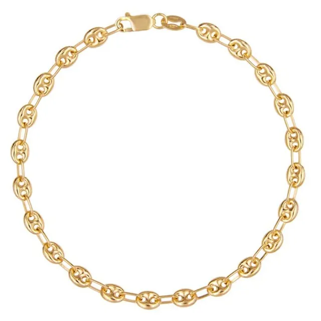 L'Atelier d'Azur Grain de Café bracelet or jaune 375/1000 18cm