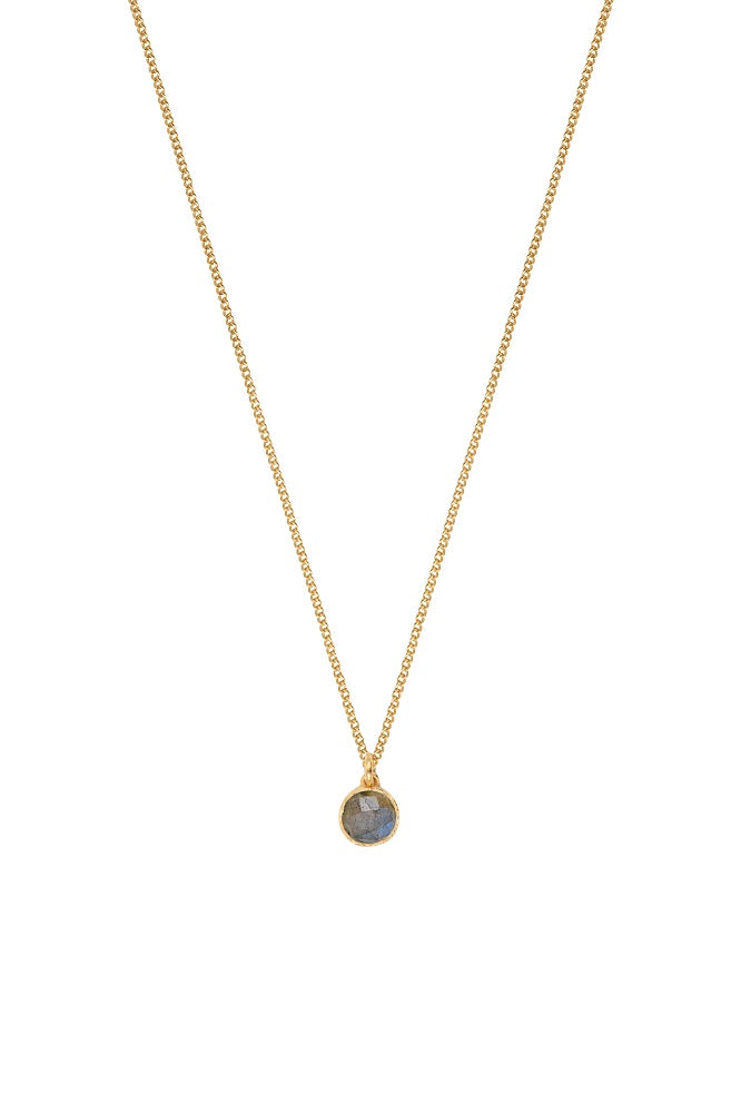 Leticia Ponti Adèle collier pendentif pierre de lune 40 cm