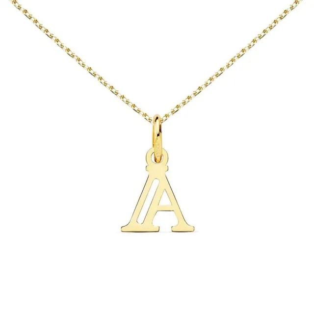 L'Atelier d'Azur Collier Lettre A Or Jaune 18ct 45cm