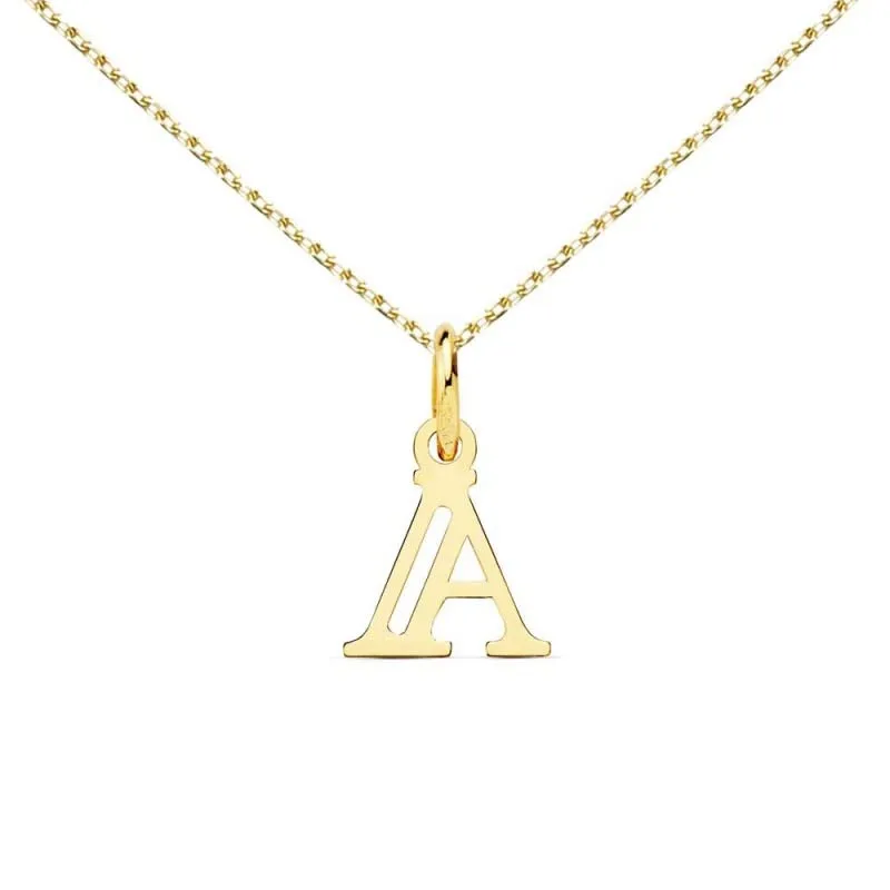 L'Atelier d'Azur Collier Lettre A Or Jaune 18ct 45cm