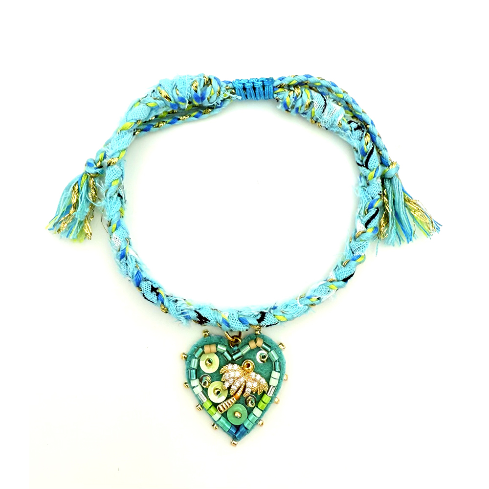 Hypnochic Bandanas Palmier S bracelet tressé cœur