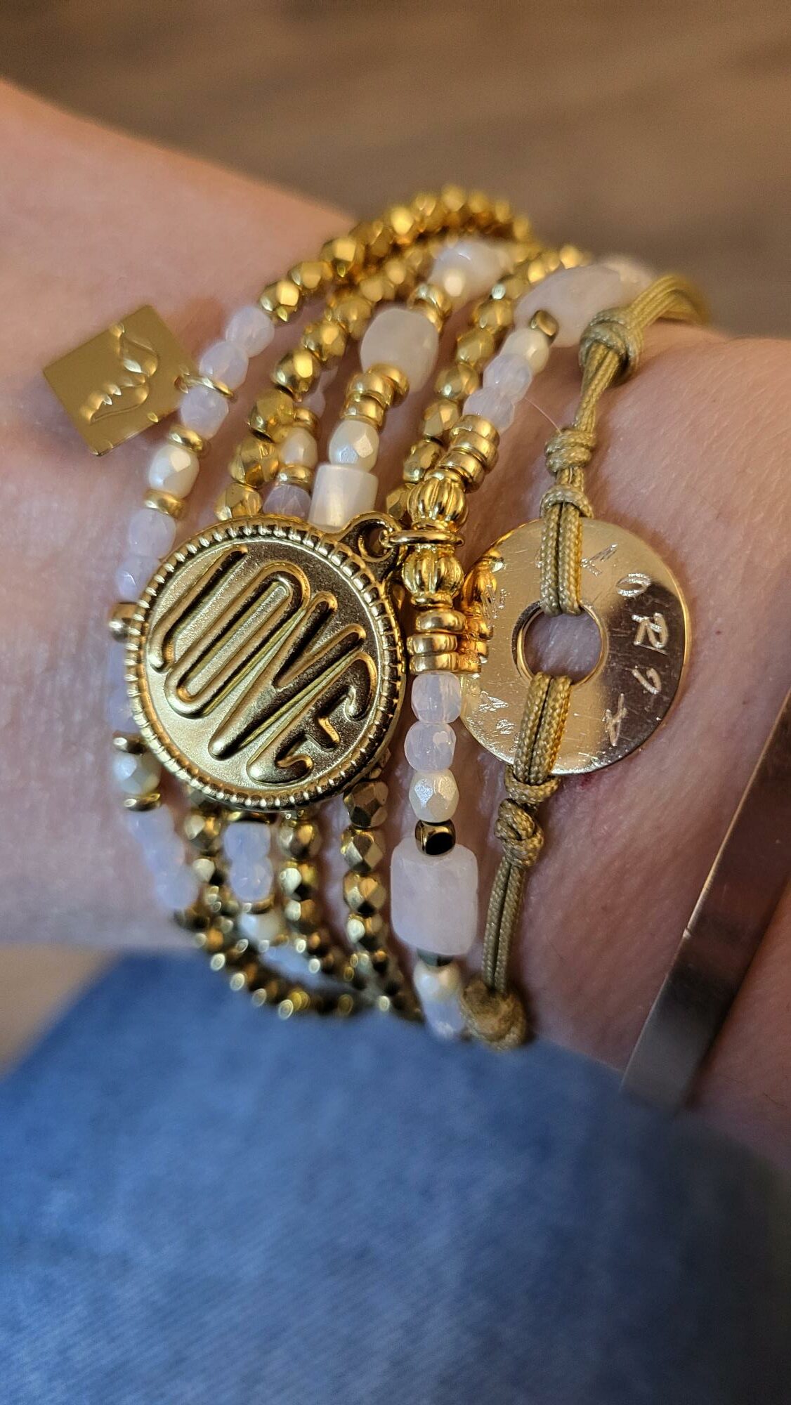 Les Ailes de Gloria Multirangs Valentine bracelet coeur rouge