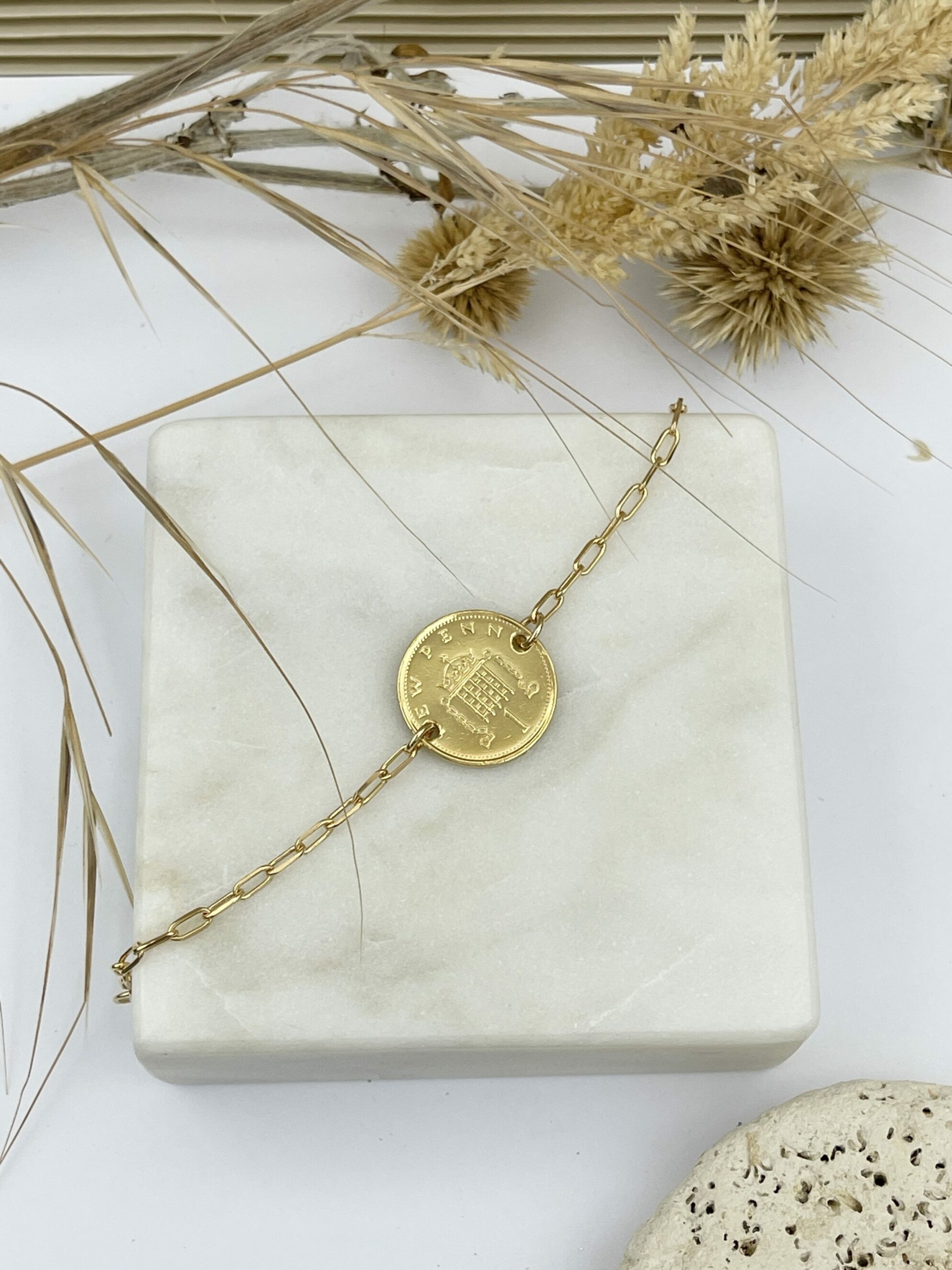 Le P’tit Franc Elizabeth II bracelet penny 15-17 cm