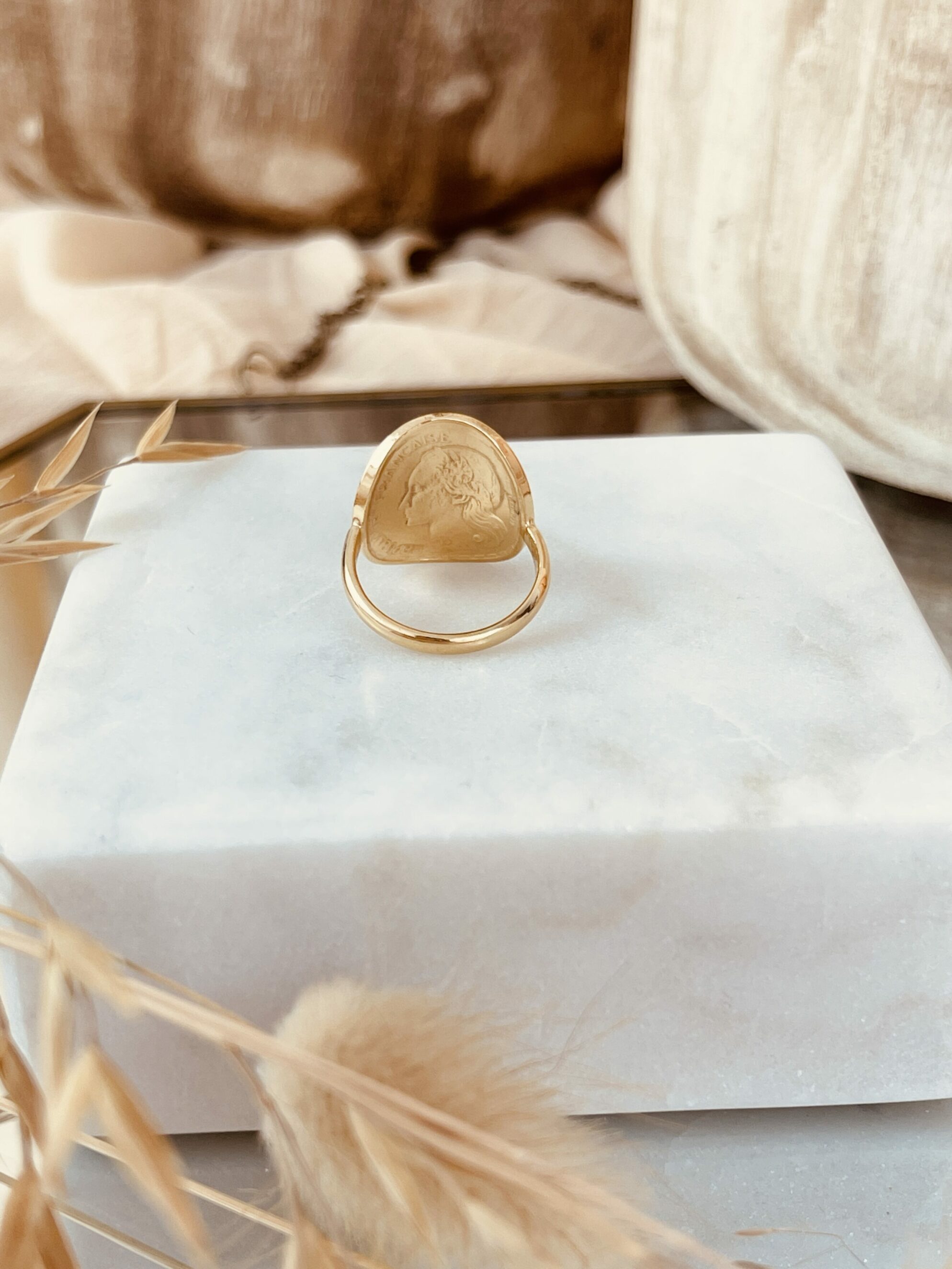 Le P’tit Franc Guiraud bague pièce 20 francs plaqué argent