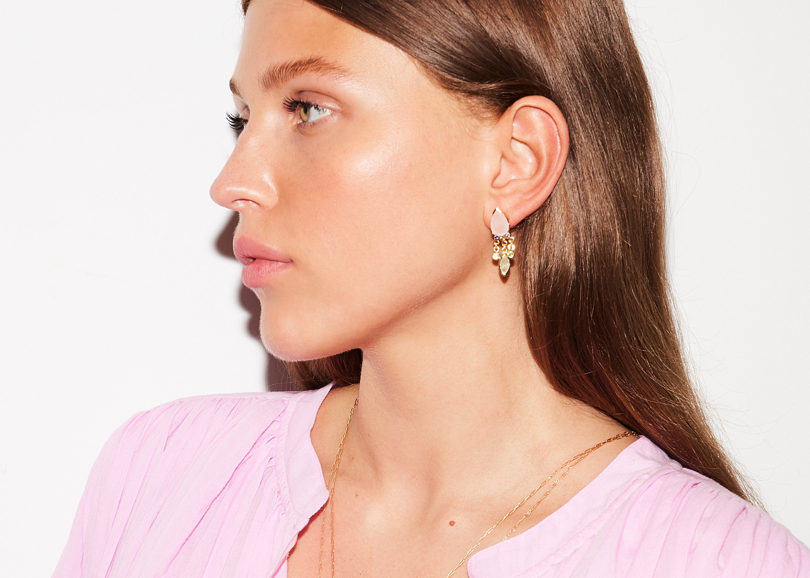 Leticia Ponti Mady boucles d'oreilles quartz lemon