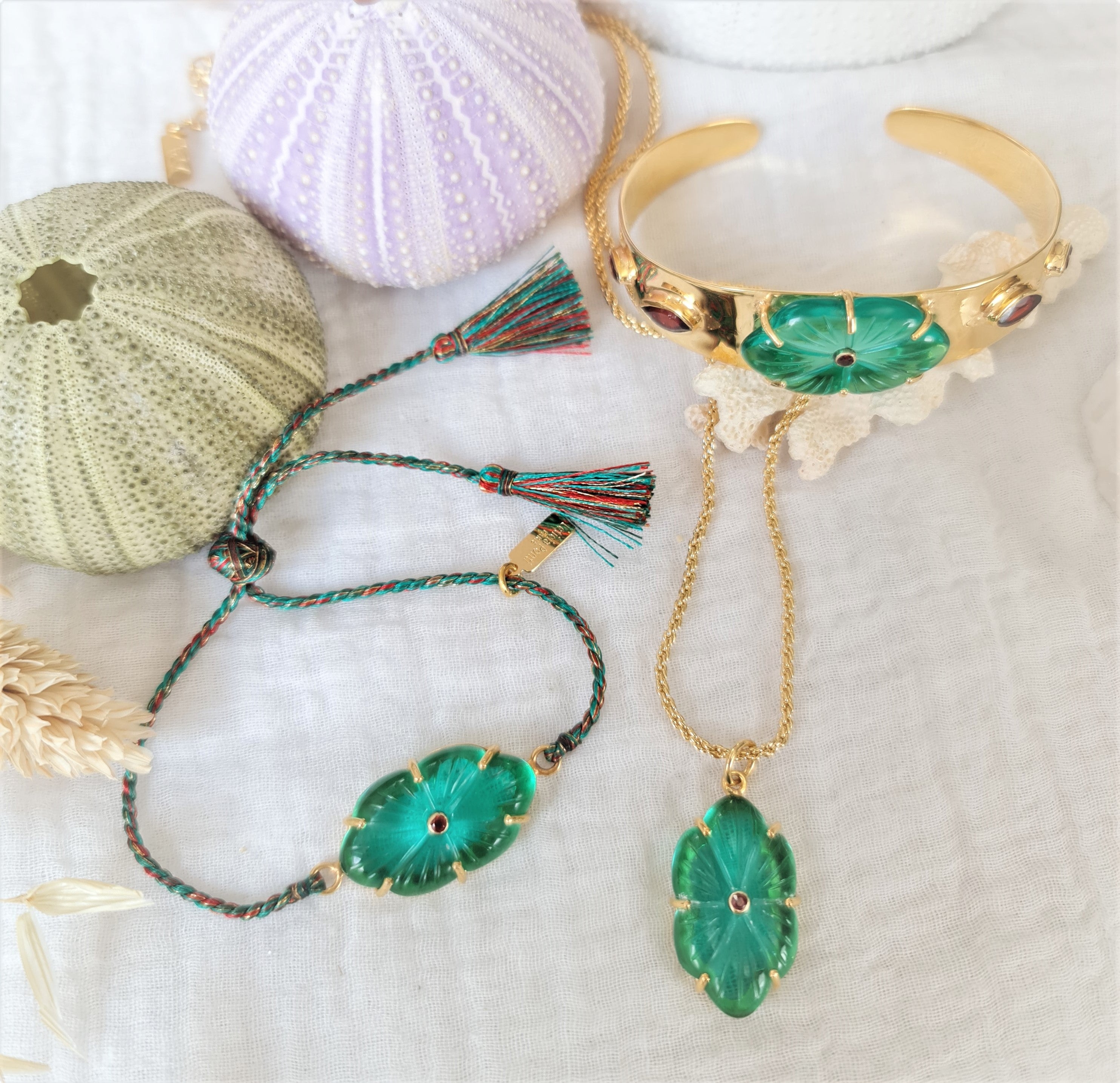 Leticia Ponti Camila Collier apatite verte 40 cm zircon