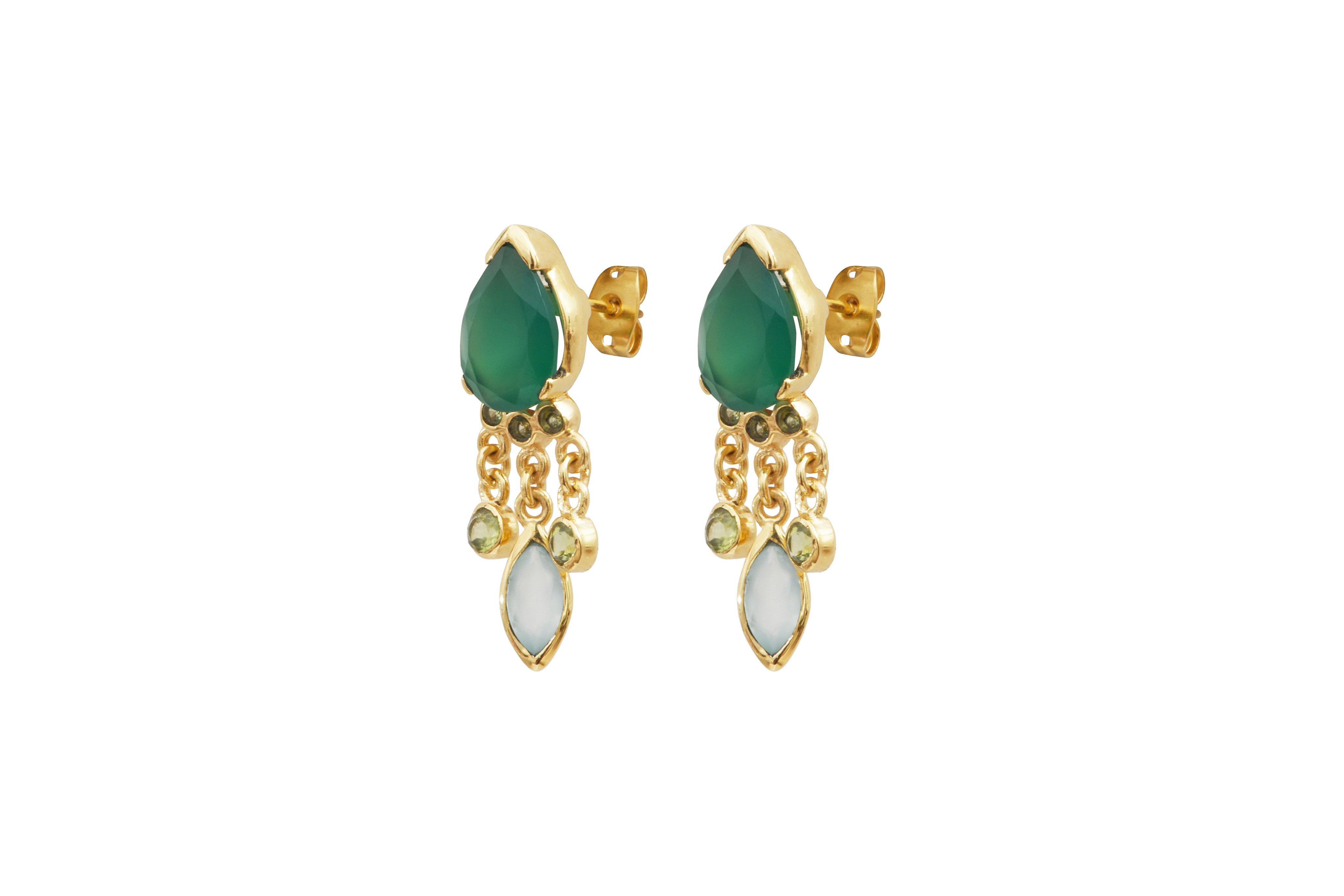 Leticia Ponti Mady boucles d'oreilles quartz lemon
