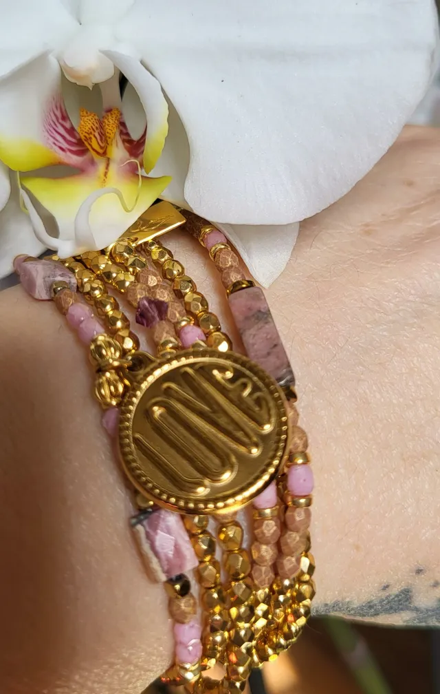 Les Ailes de Gloria Multirangs Valentine bracelet coeur rouge