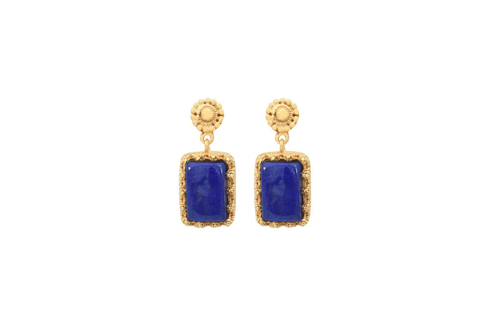 Leticia Ponti Maëlle boucles chrysoprase plaqué or