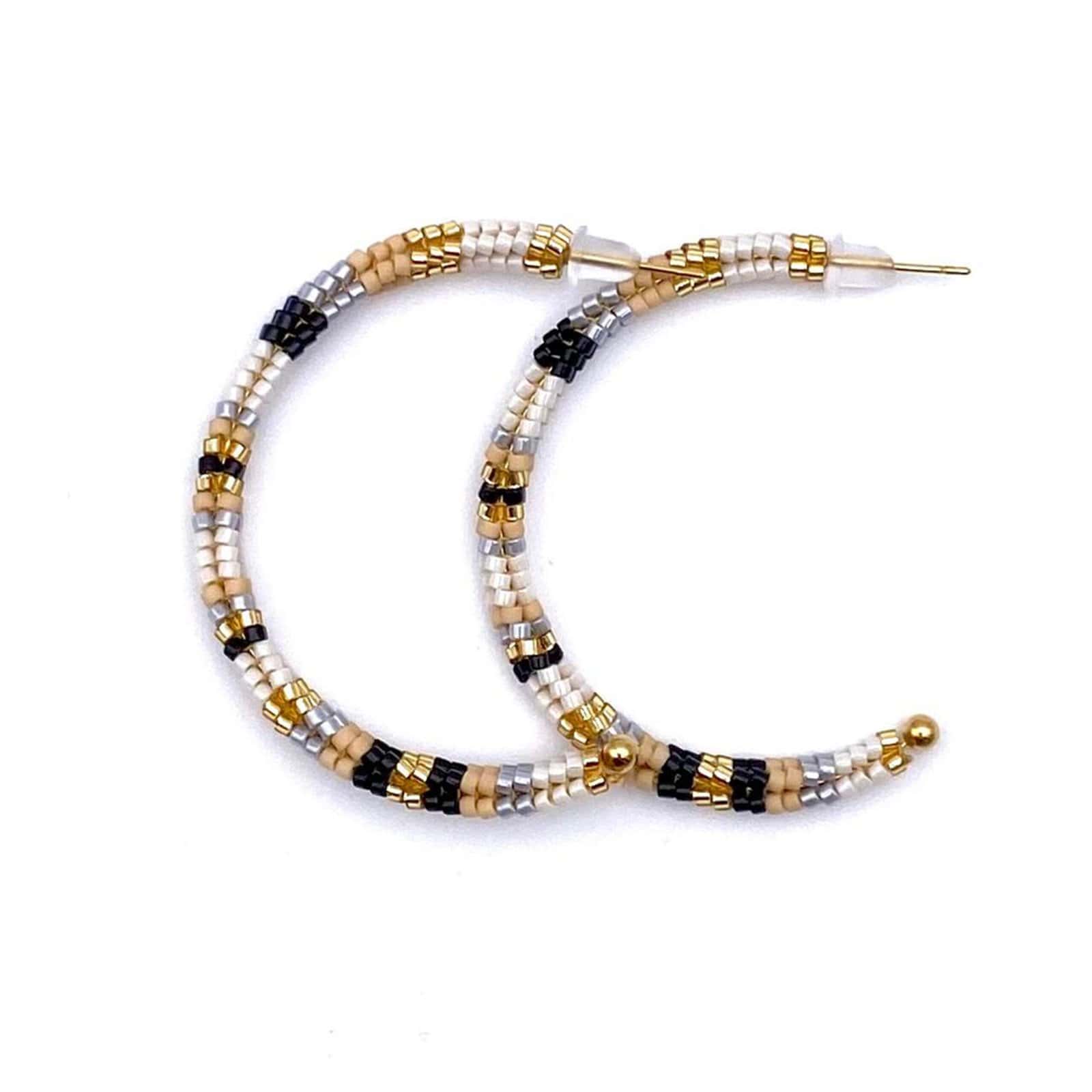 Hypnochic Snake Large créoles fantaisie perles Miyuki