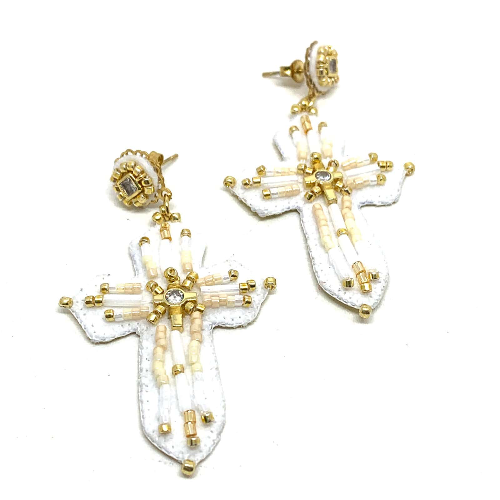Hypnochic Marta boucles d'oreilles croix feutrine grand modèle