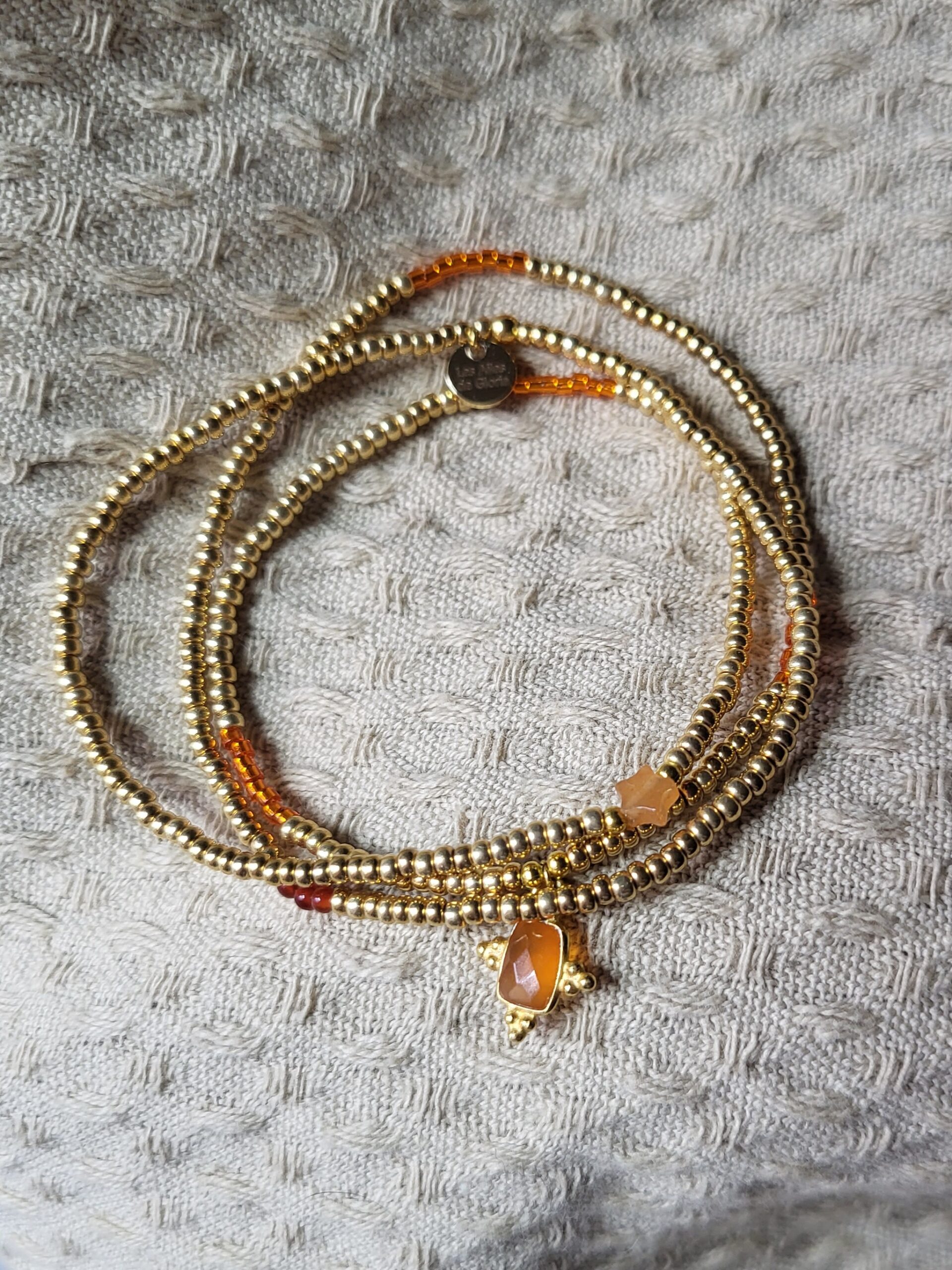Les Ailes de Gloria Multirangs Carnelian bracelet fantaisie